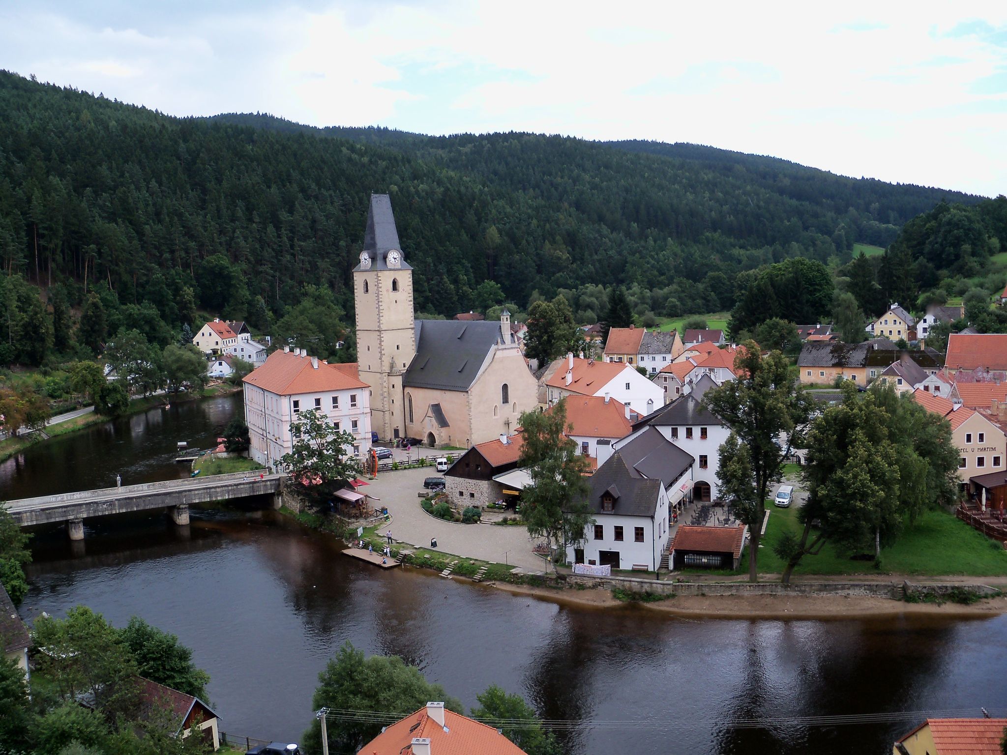 Dnešní pohled – Rožmberk (Rožmberk nad Vltavou)