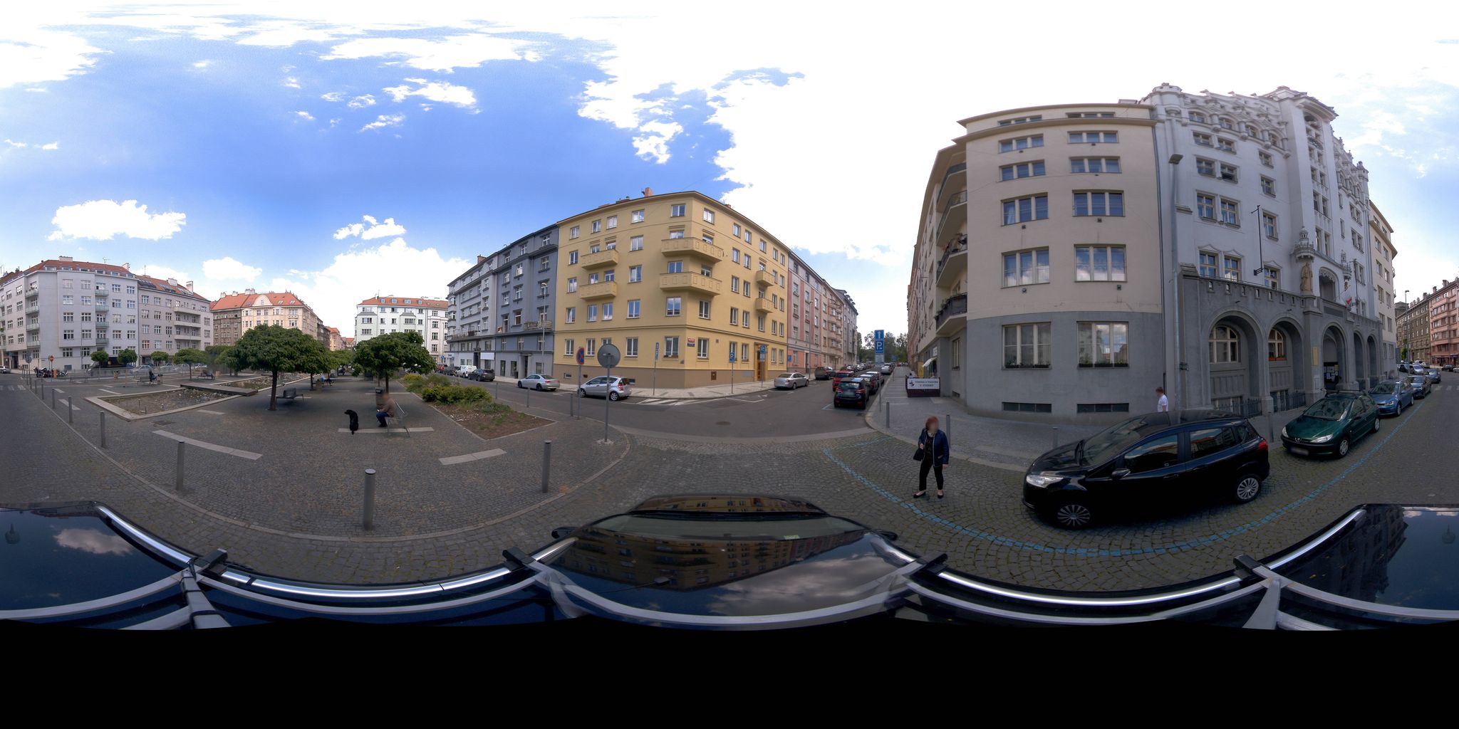 Dnešní pohled – Husův sbor v Dejvicích
