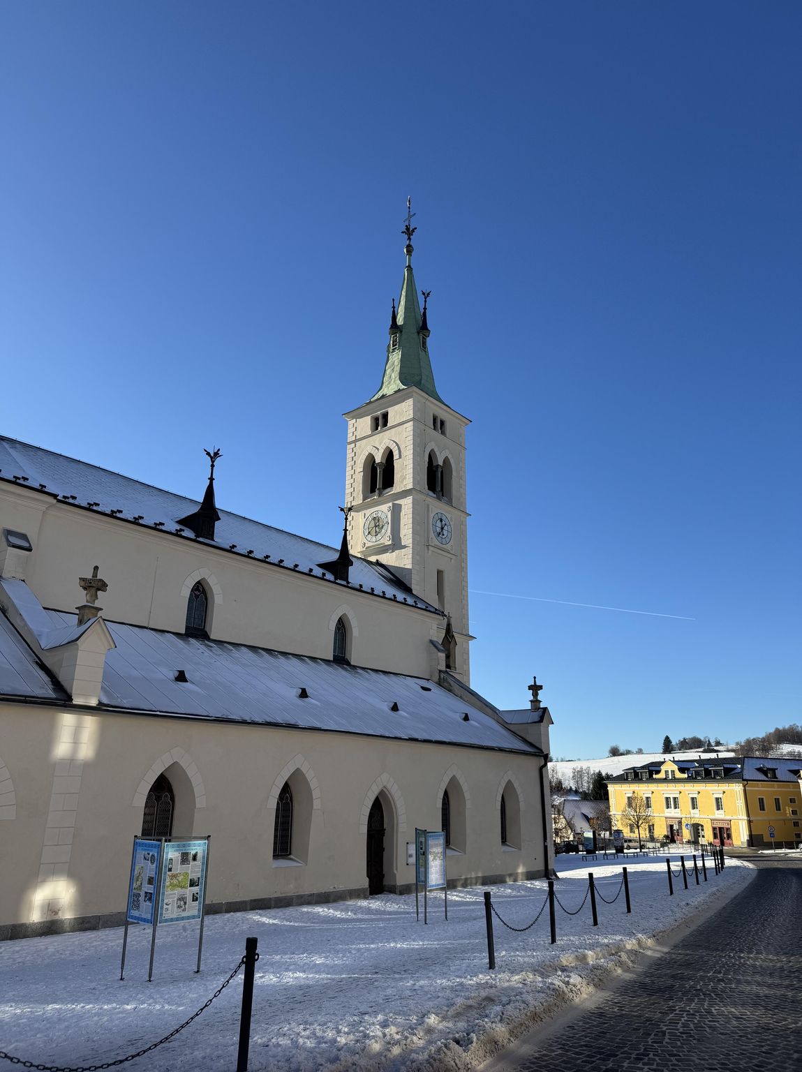 Dnešní pohled – Kostel svaté Markéty (Kašperské Hory)
