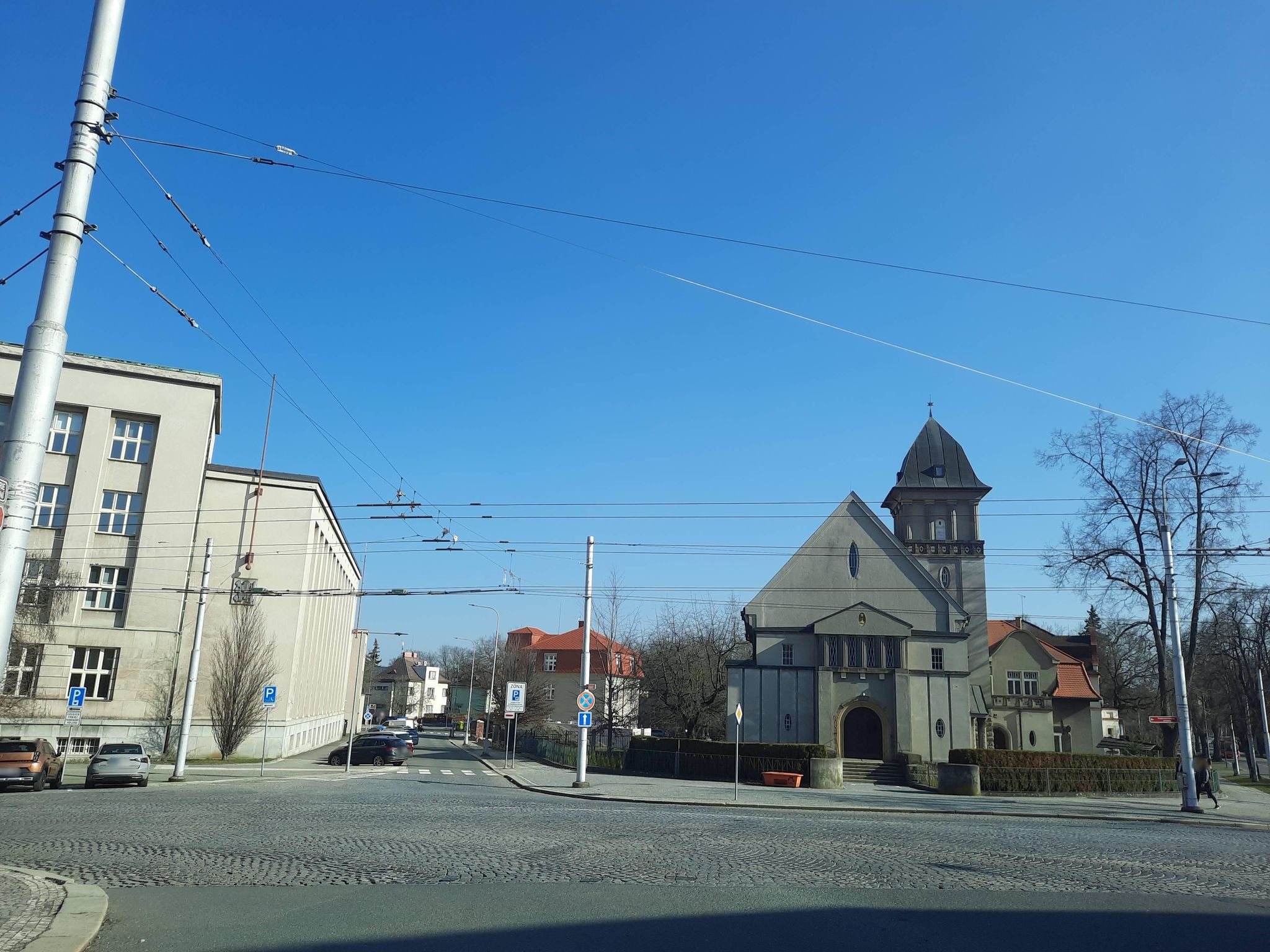 Dnešní pohled – evangelický kostel v Hradci Králové