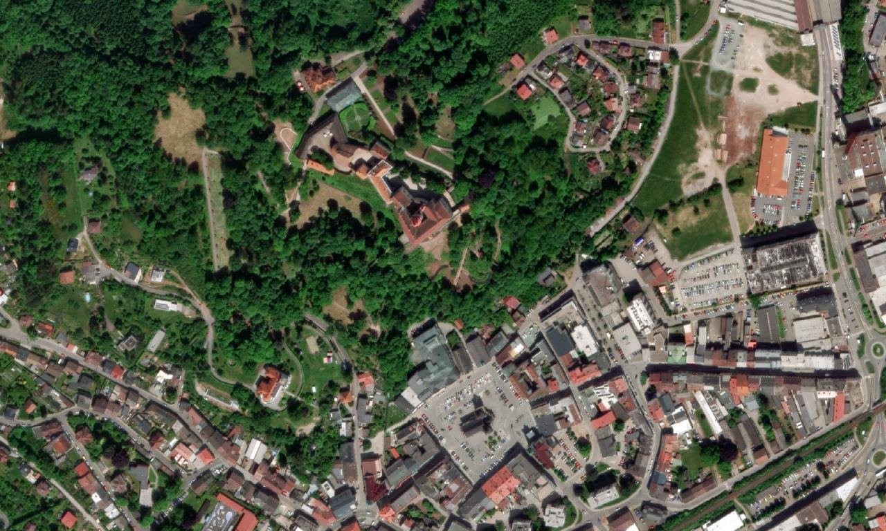 Šlikovská šperkovnice – letecký pohled