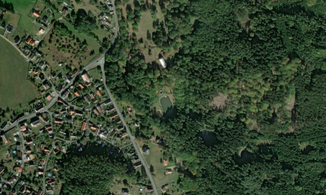 Březina – letecký pohled
