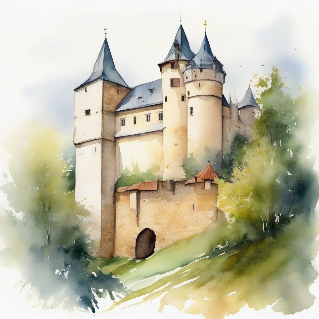 Březina – akvarel