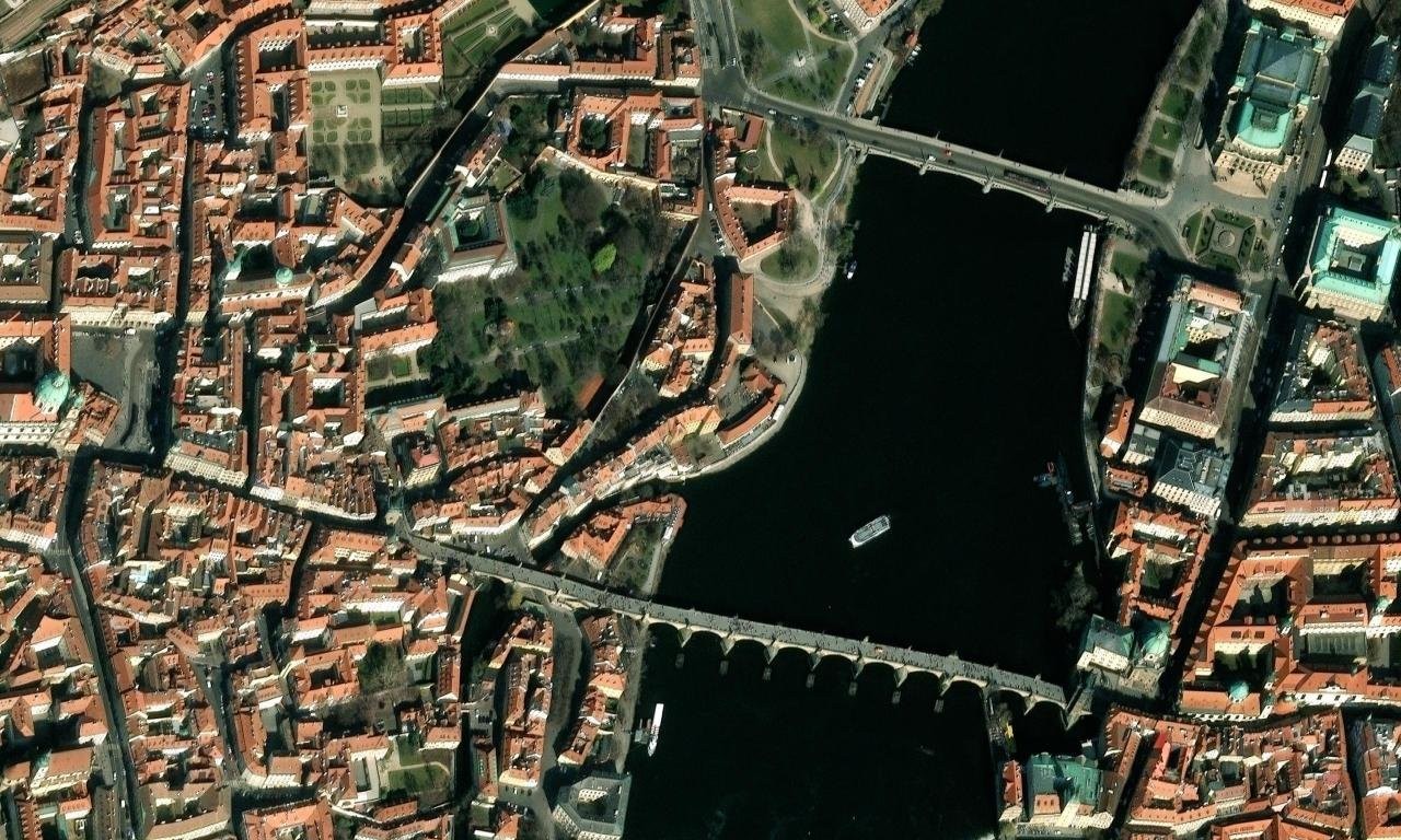 Cihelná (Malá Strana) – letecký pohled