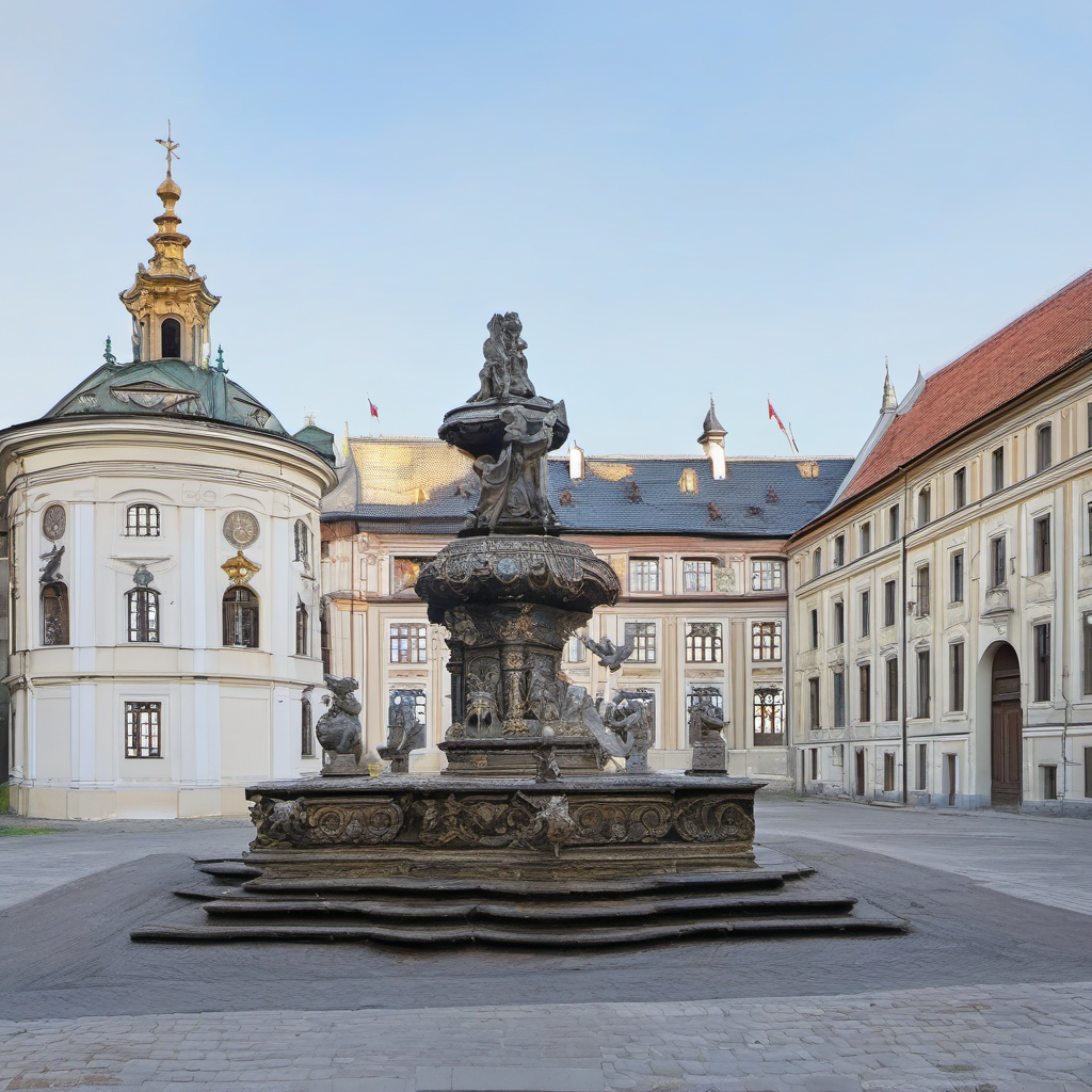 Historická podoba – Druhé nádvoří Pražského hradu