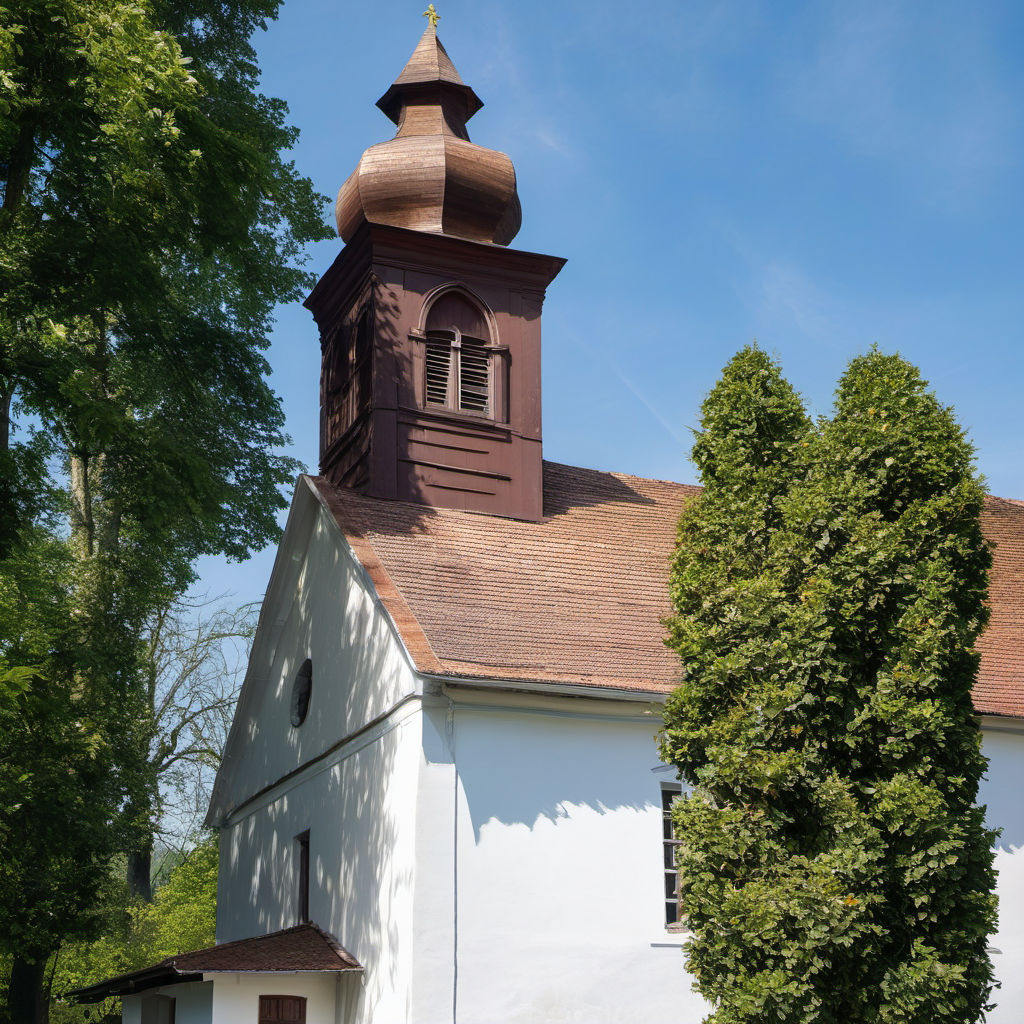 Historická podoba – evangelický kostel v Horních Dubenkách