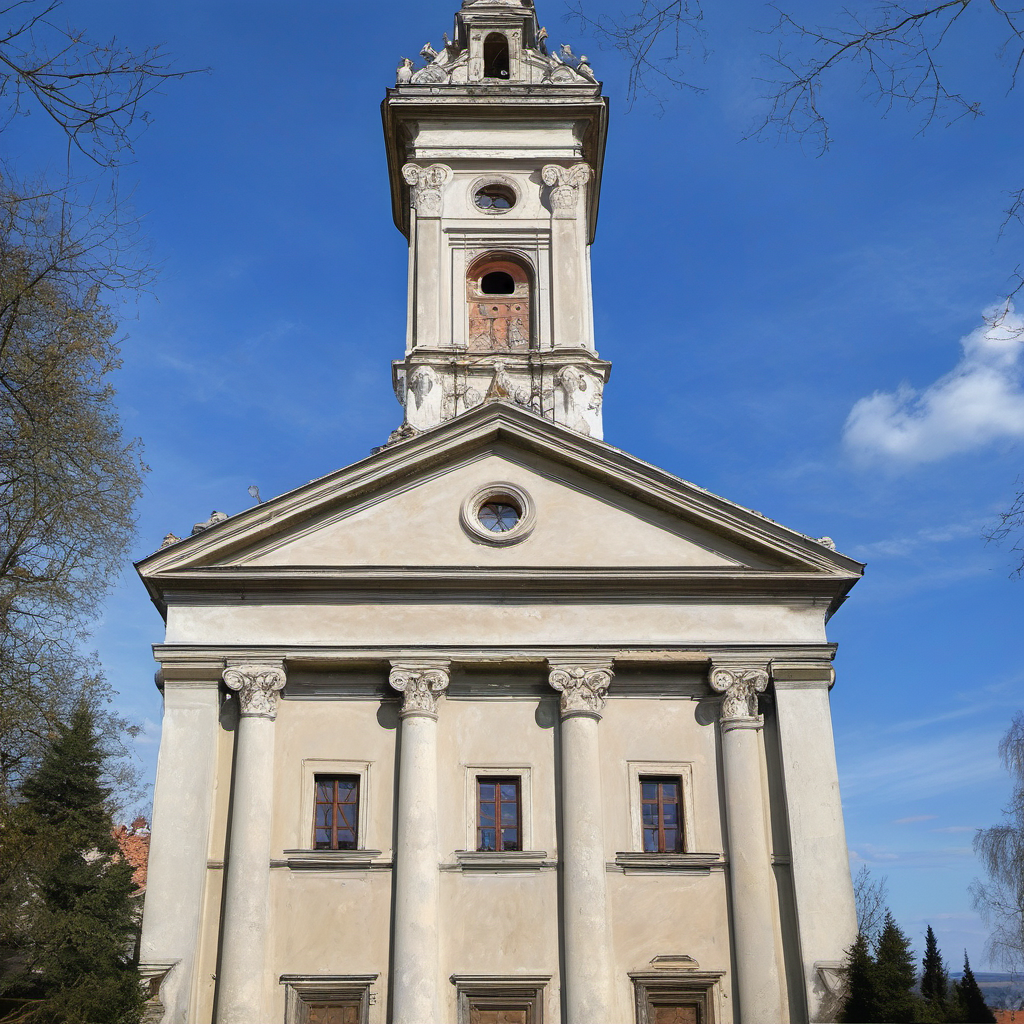 Historická podoba – evangelický kostel v Krabčicích