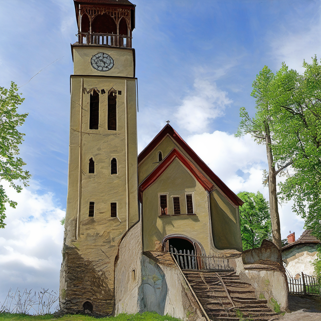 Historická podoba – evangelický kostel v Kraslicích