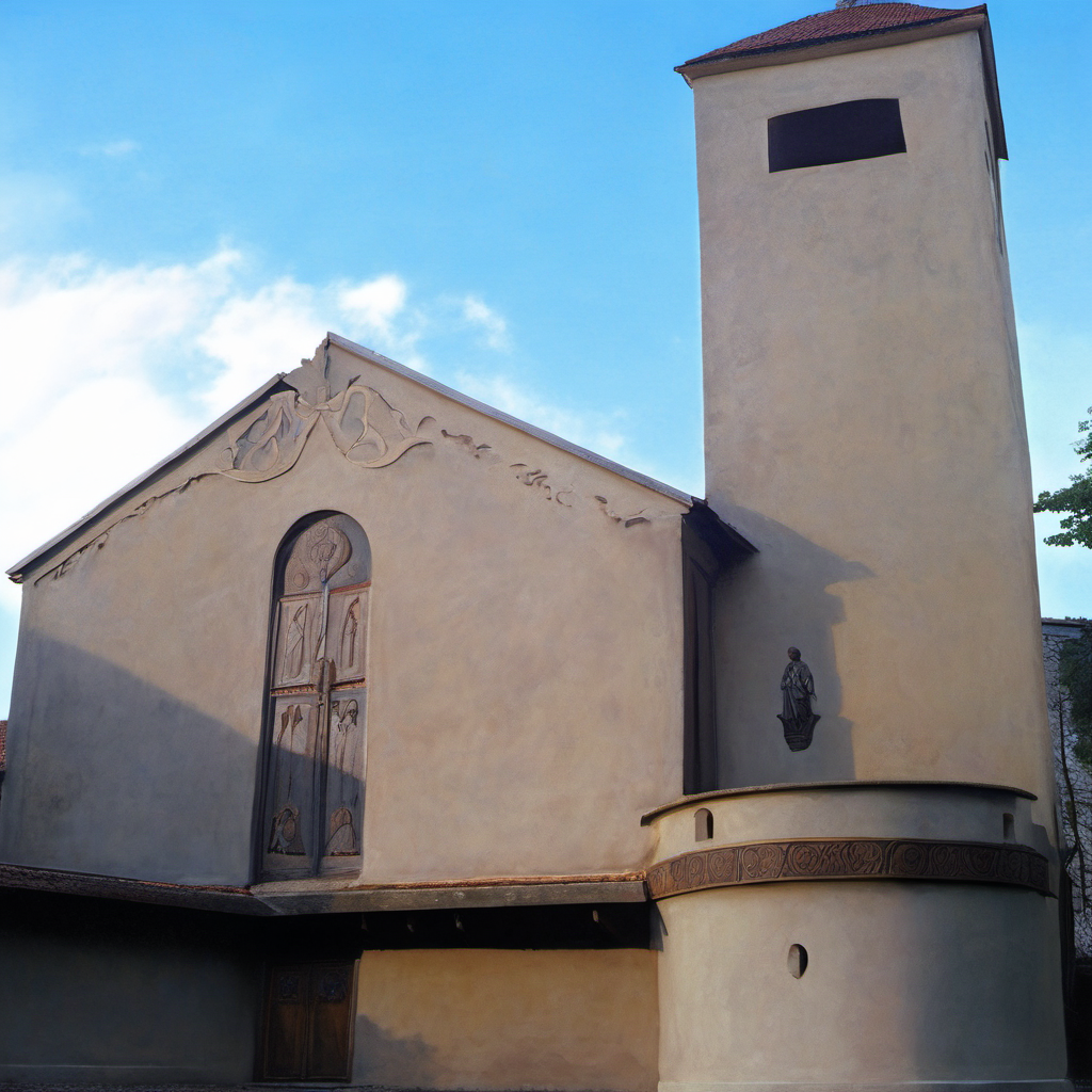 Historická podoba – evangelický kostel v Mšeně