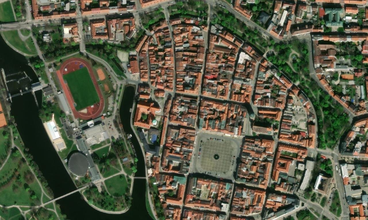 Hroznová (České Budějovice 1) – letecký pohled