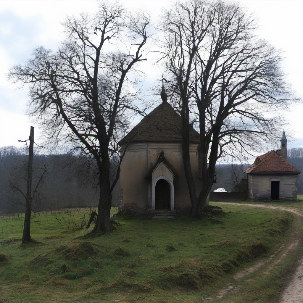 Historická podoba – kaple Nanebevzetí Panny Marie (Tři Dvory)