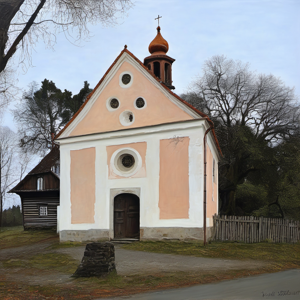 Historická podoba – kaple Narození svatého Jana Křtitele (Trávník)