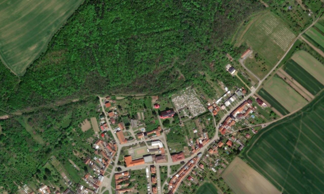 Klášter Pustiměř – letecký pohled