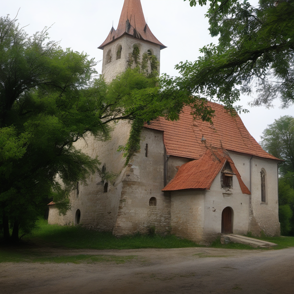 Historická podoba – kostel Nanebevzetí Panny Marie (Hostín u Vojkovic)