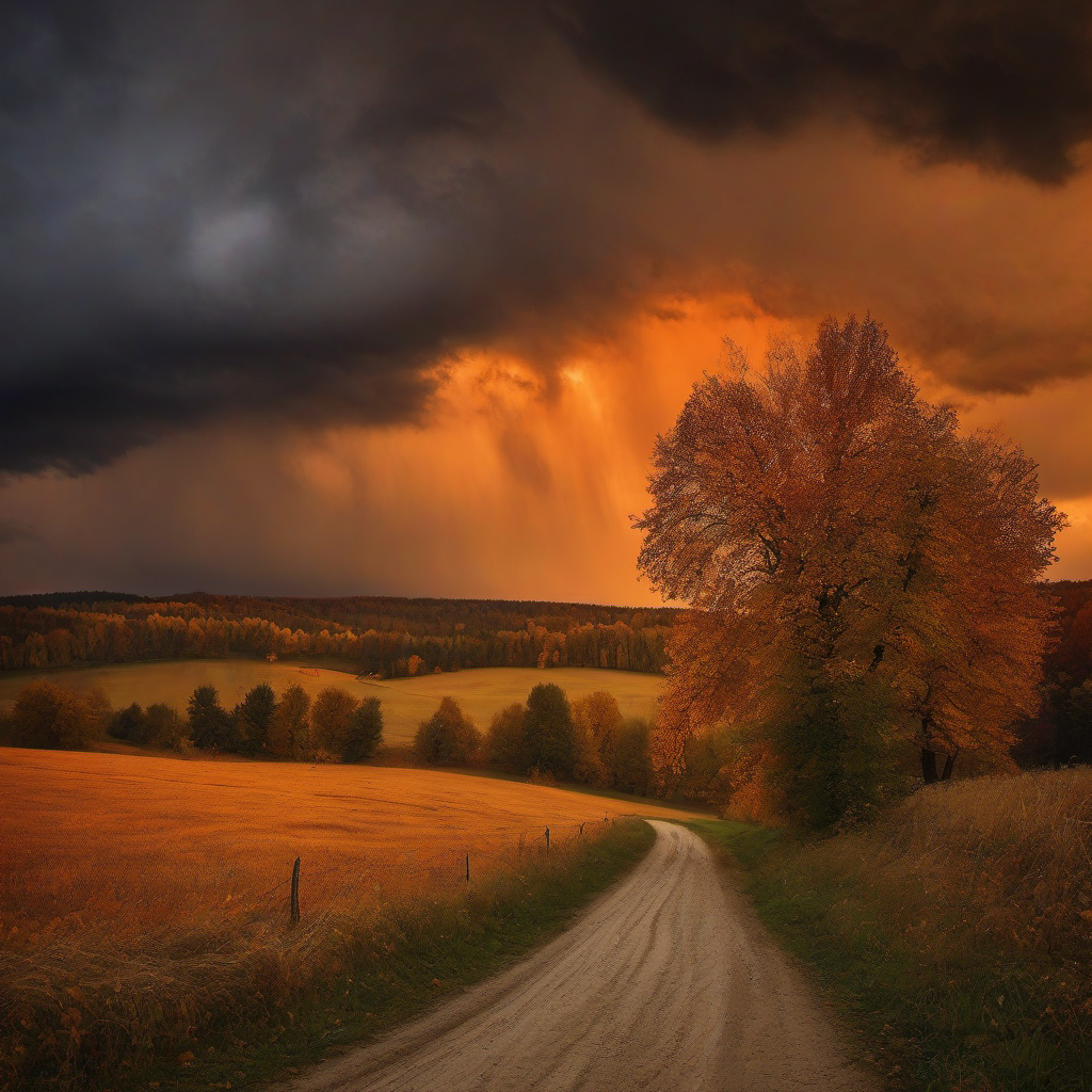 Kostel Narození Panny Marie (Drysice) – autumn