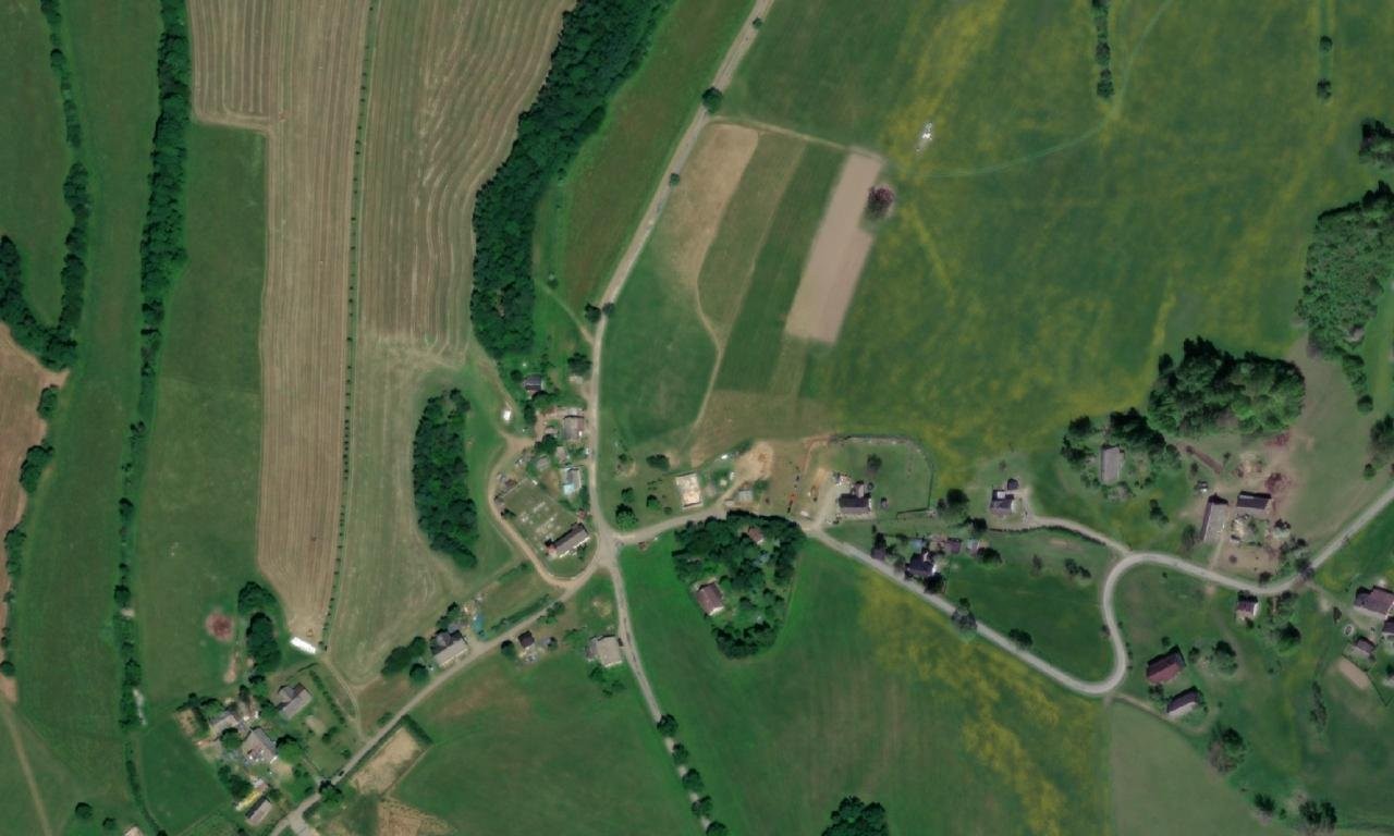 Kostel Neposkvrněného početí Panny Marie (Habartice) – letecký pohled