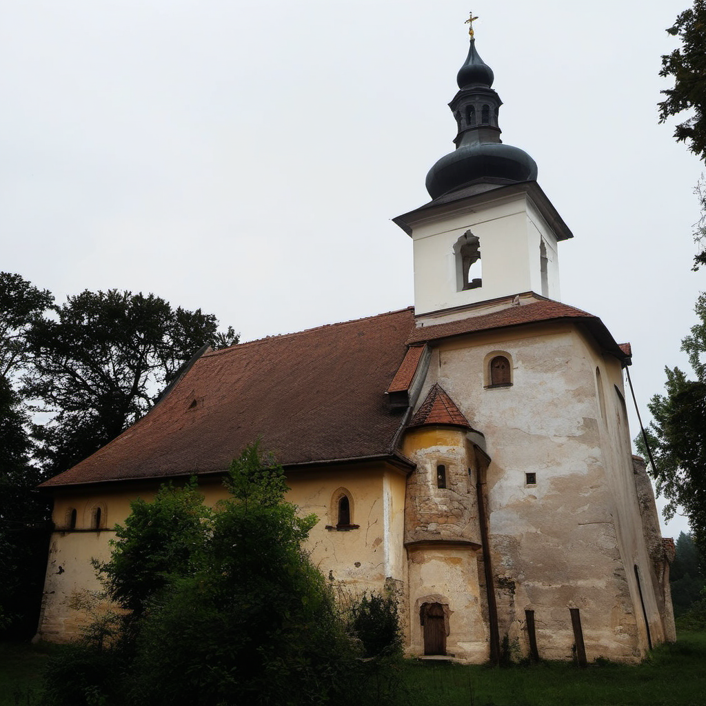 Historická podoba – kostel svaté Anny (Boršov)