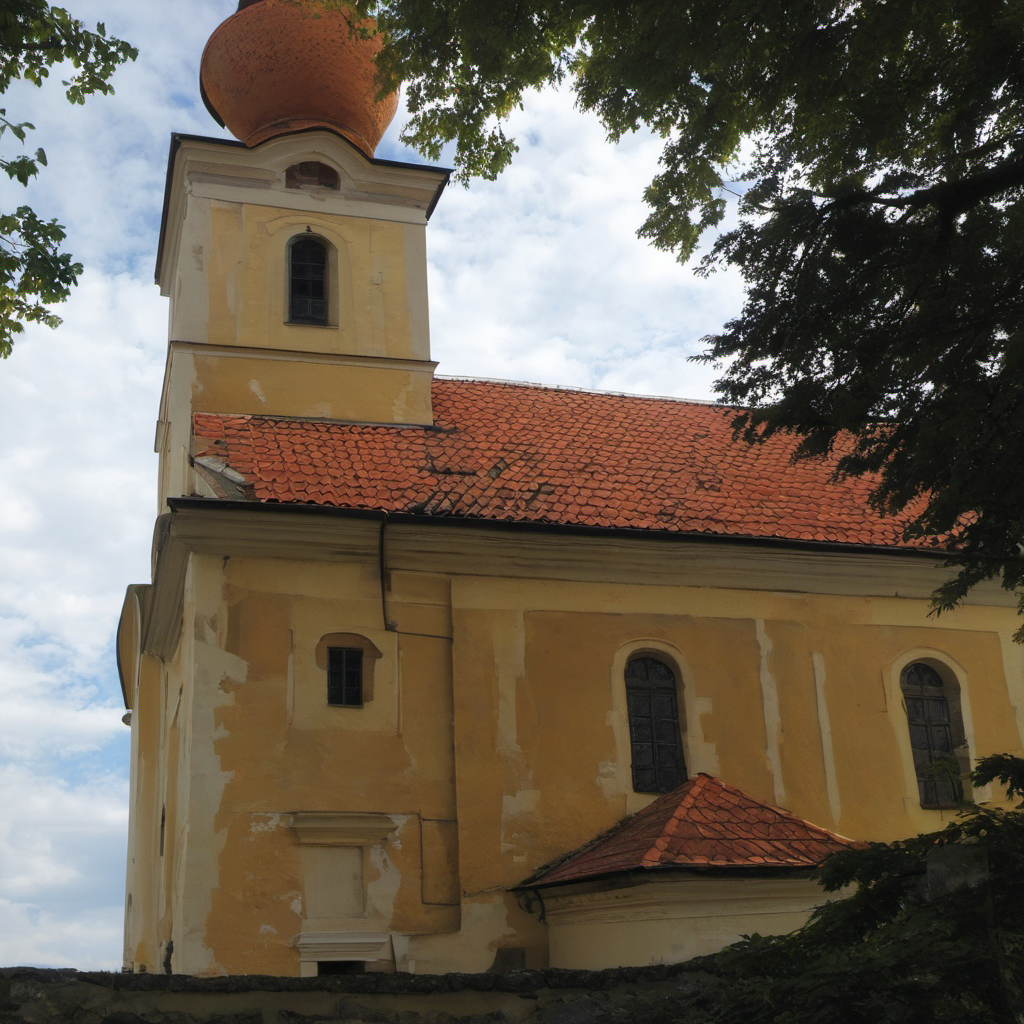 Historická podoba – Kostel svatých Filipa a Jakuba (Šumavské Hoštice)
