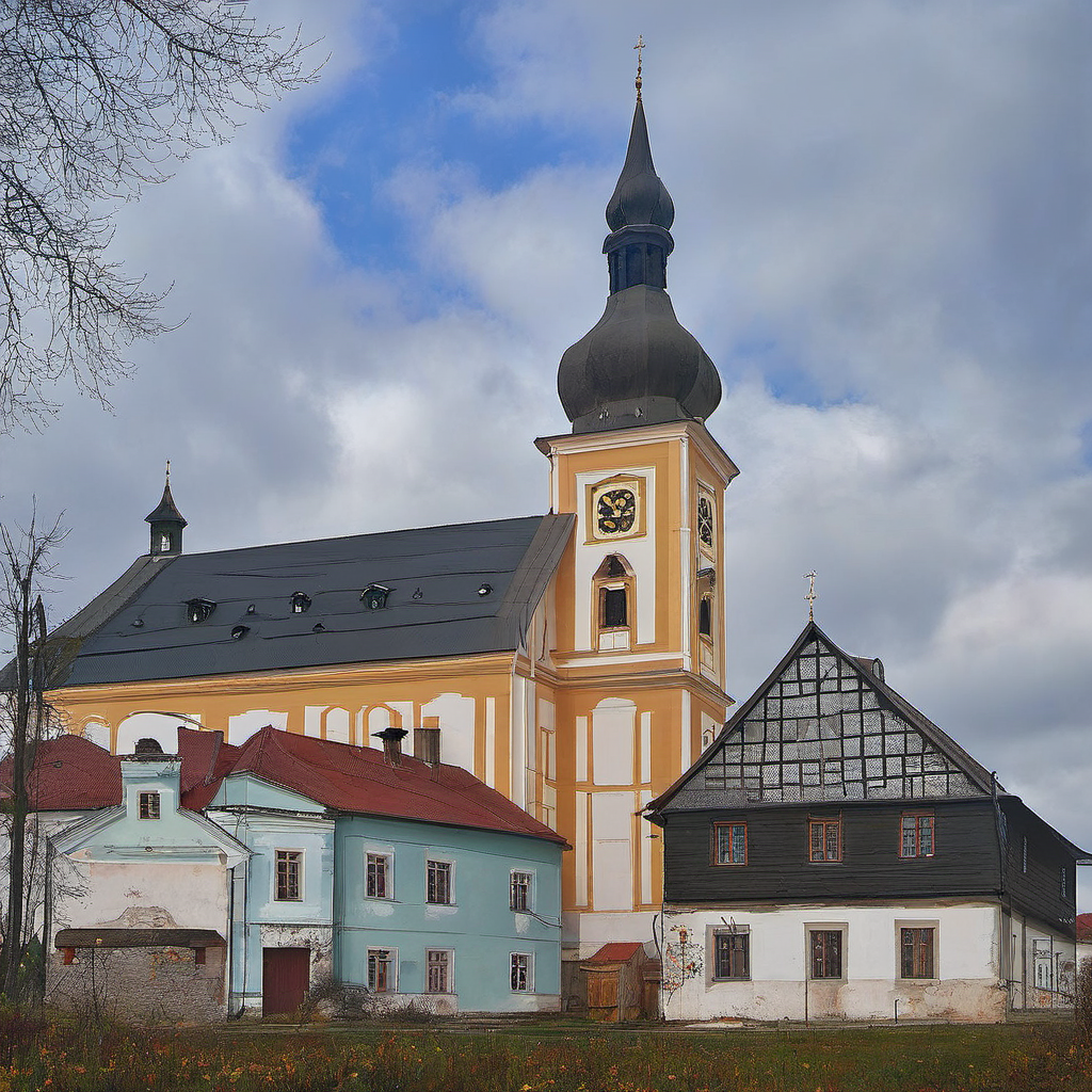 Historická podoba – Kostel svatého Jana Křtitele (Skalná)