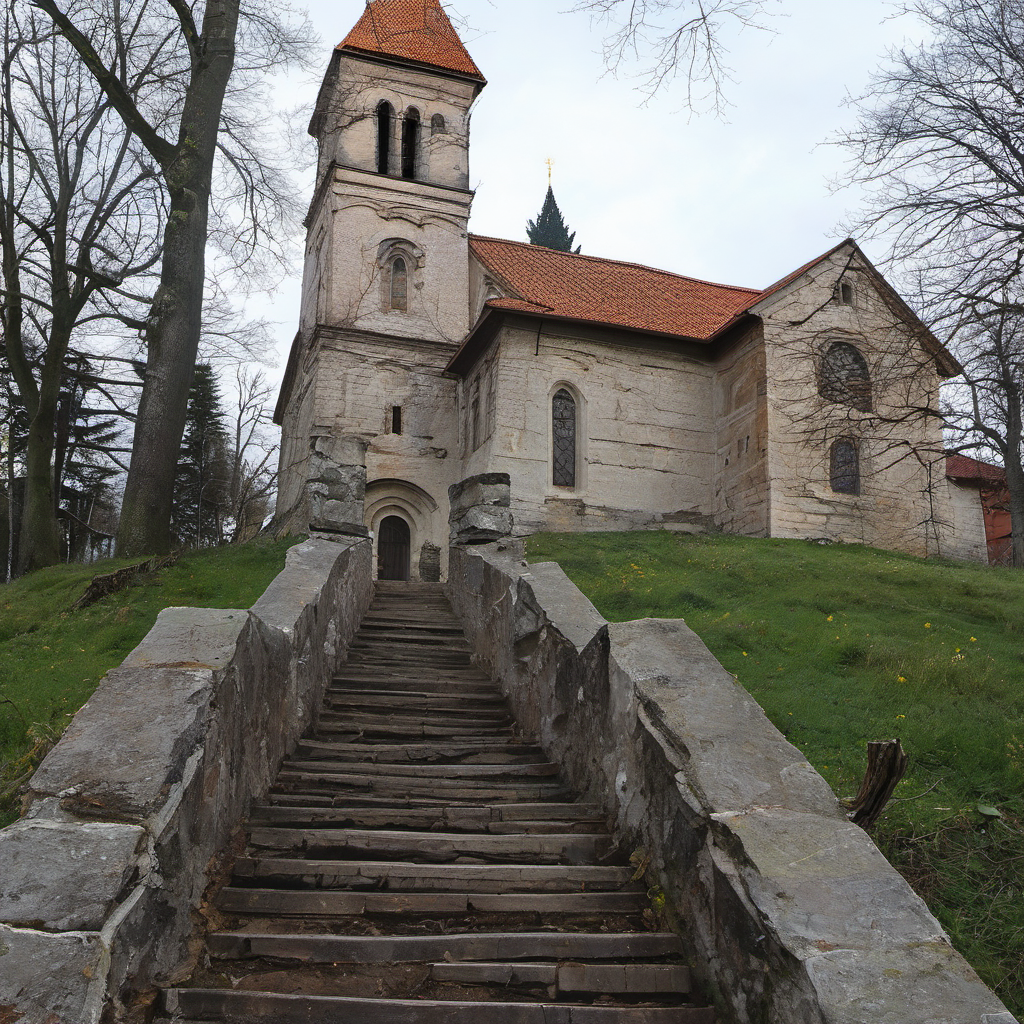 Historická podoba – kostel svatého Jiří (Rudná)