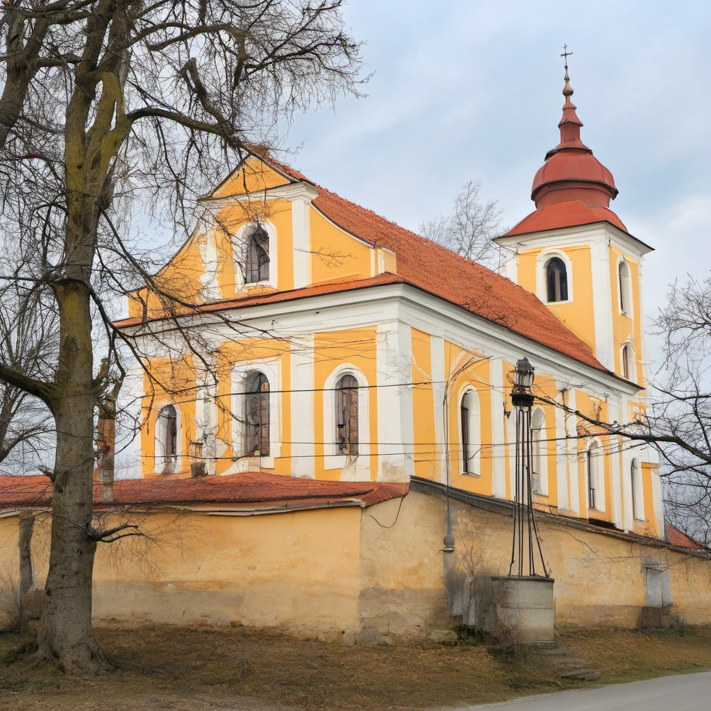 Historická podoba – Kostel svatého Kříže (Sněžné)