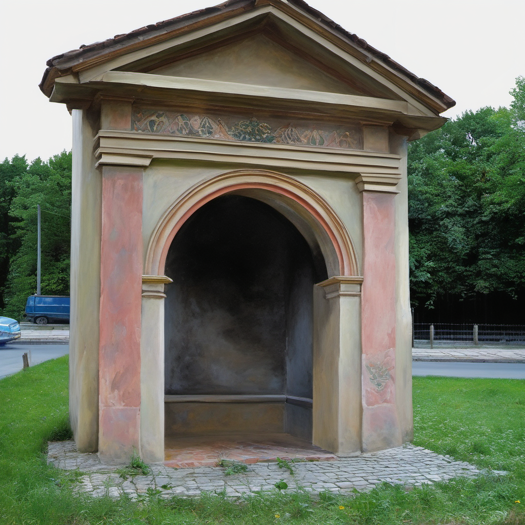 Historická podoba – Výklenková kaplička v Motole