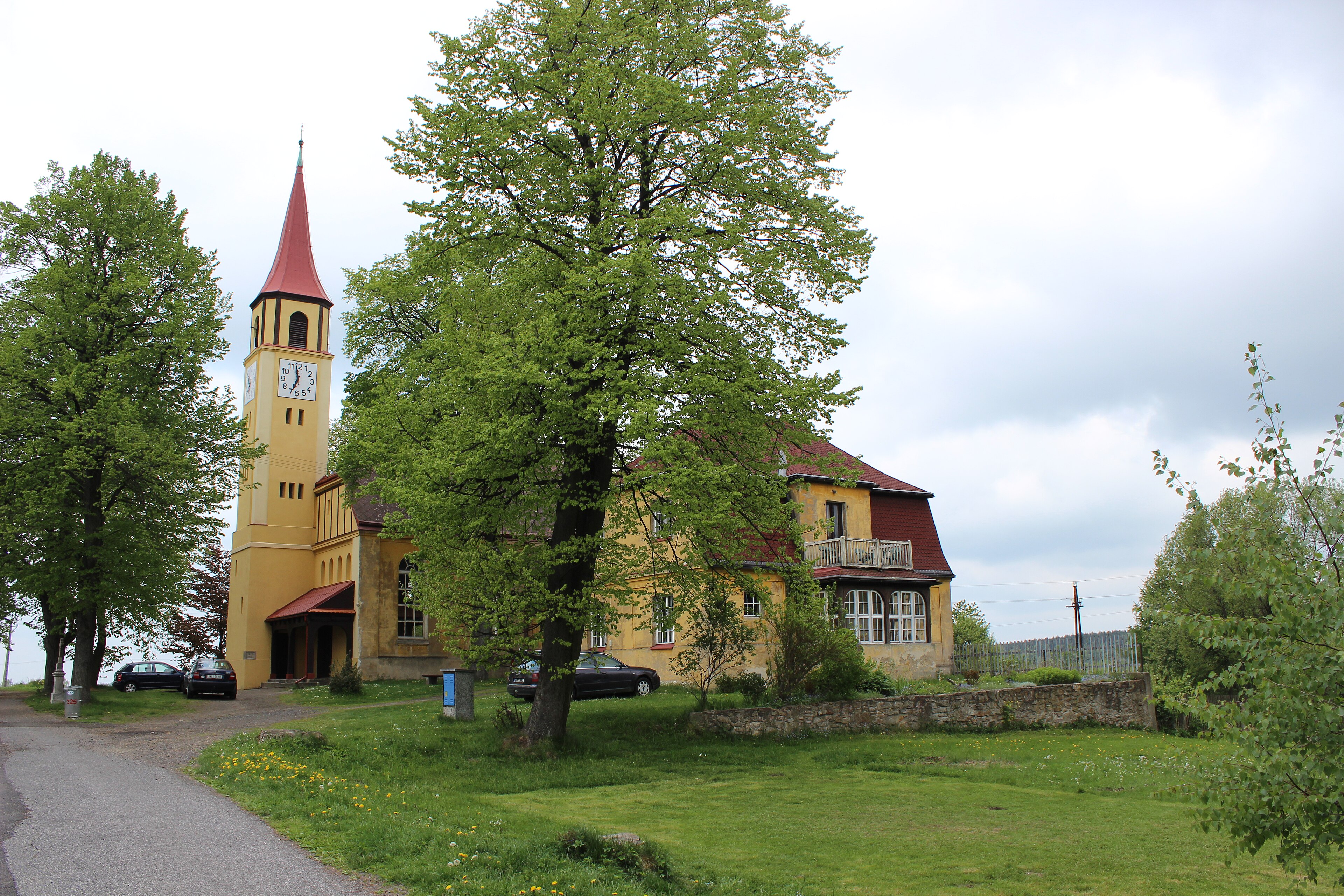 Dnešní pohled – evangelický kostel v Novém Městě pod Smrkem
