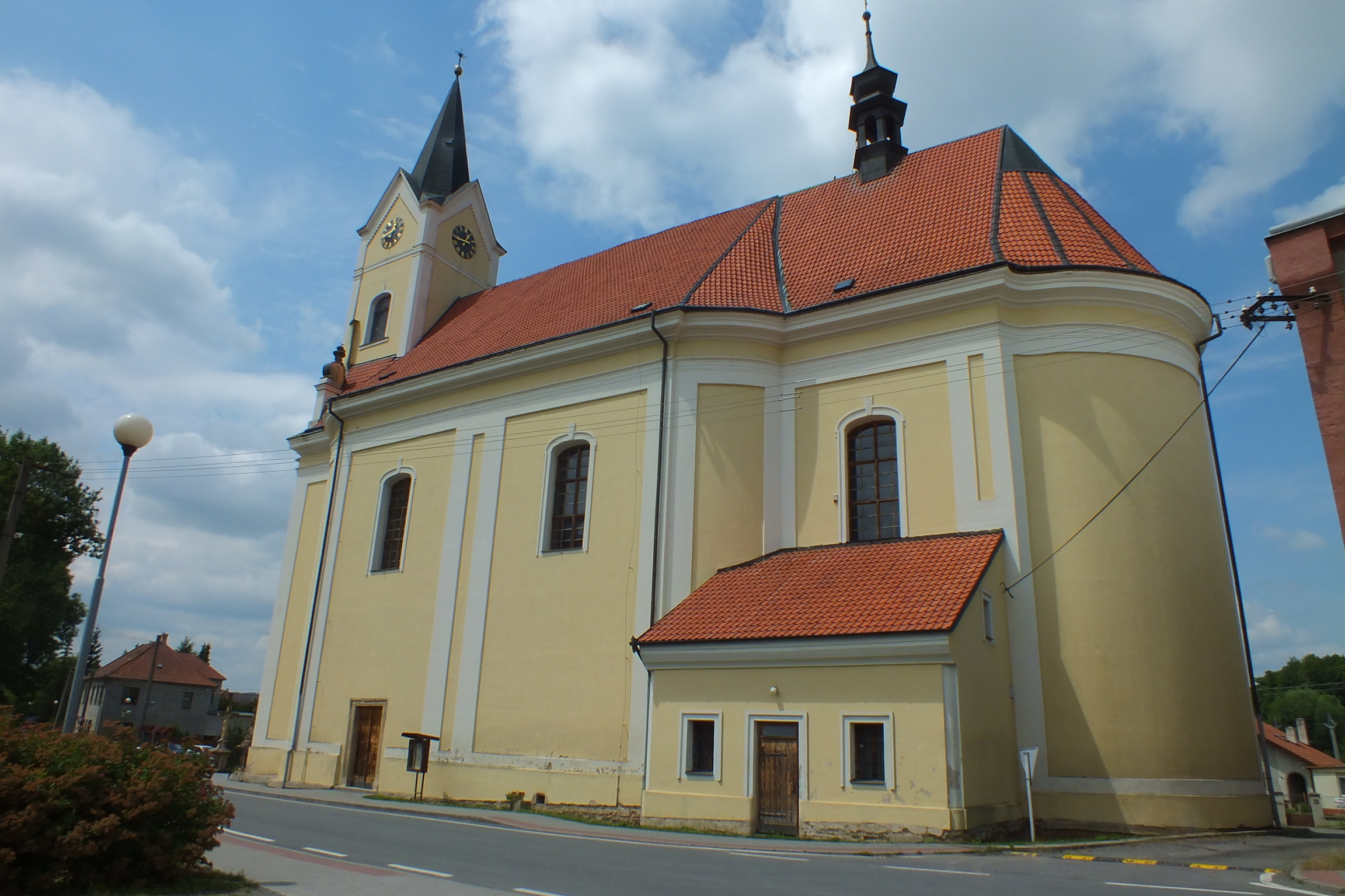 Dnešní pohled – kostel svatého Jana Křtitele (Čechy pod Kosířem)