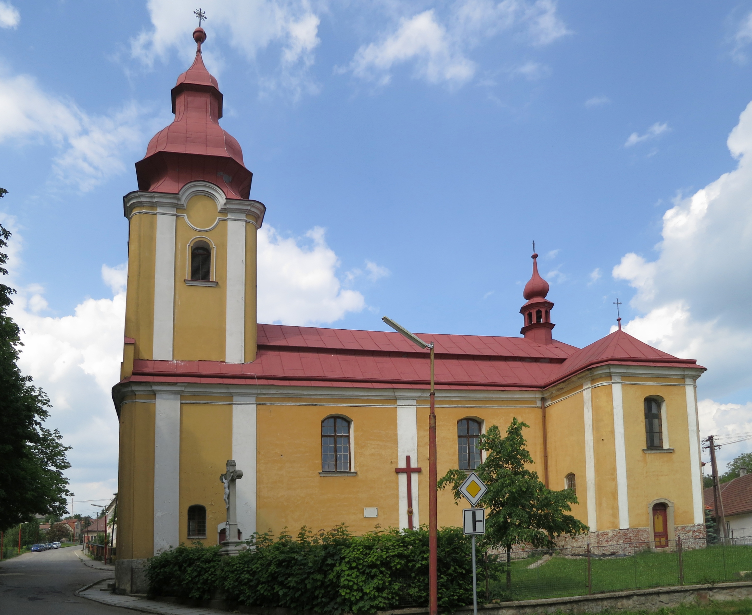 Dnešní pohled – kostel svatého Vavřince (Krasonice)