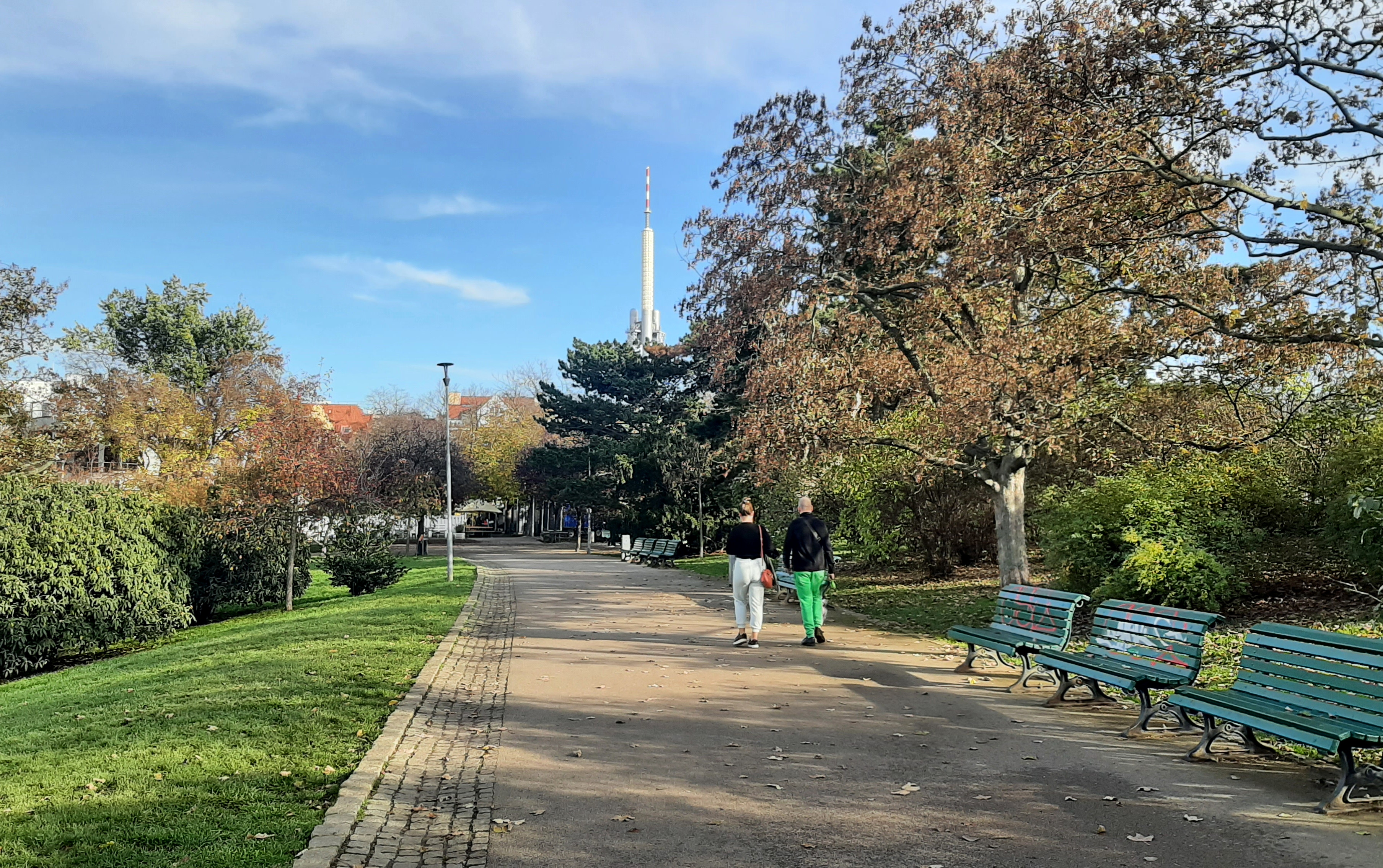 Dnešní pohled – Riegrovy sady