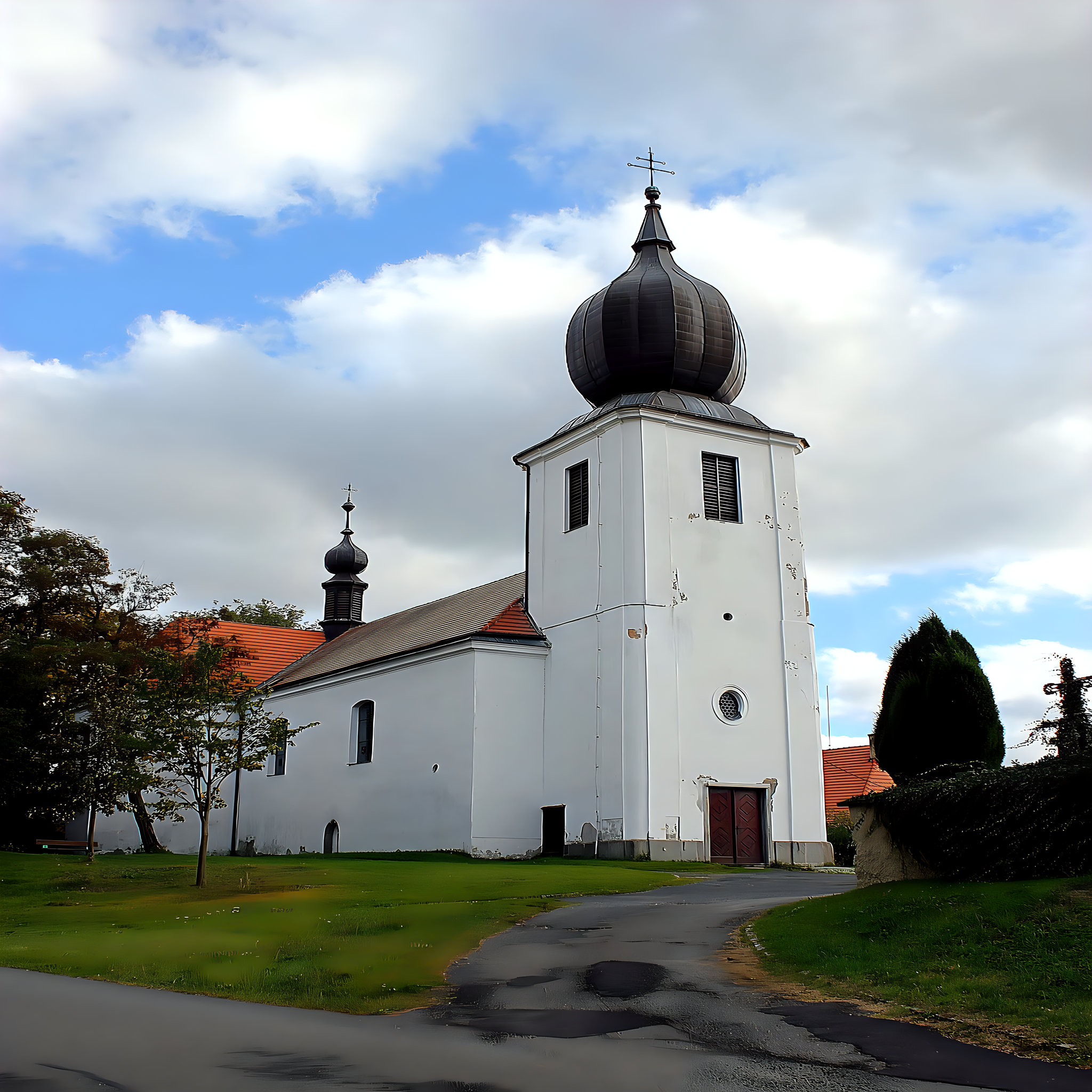 
<span>Kostel Povýšení svatého Kříže s farou a kaplankou</span>
