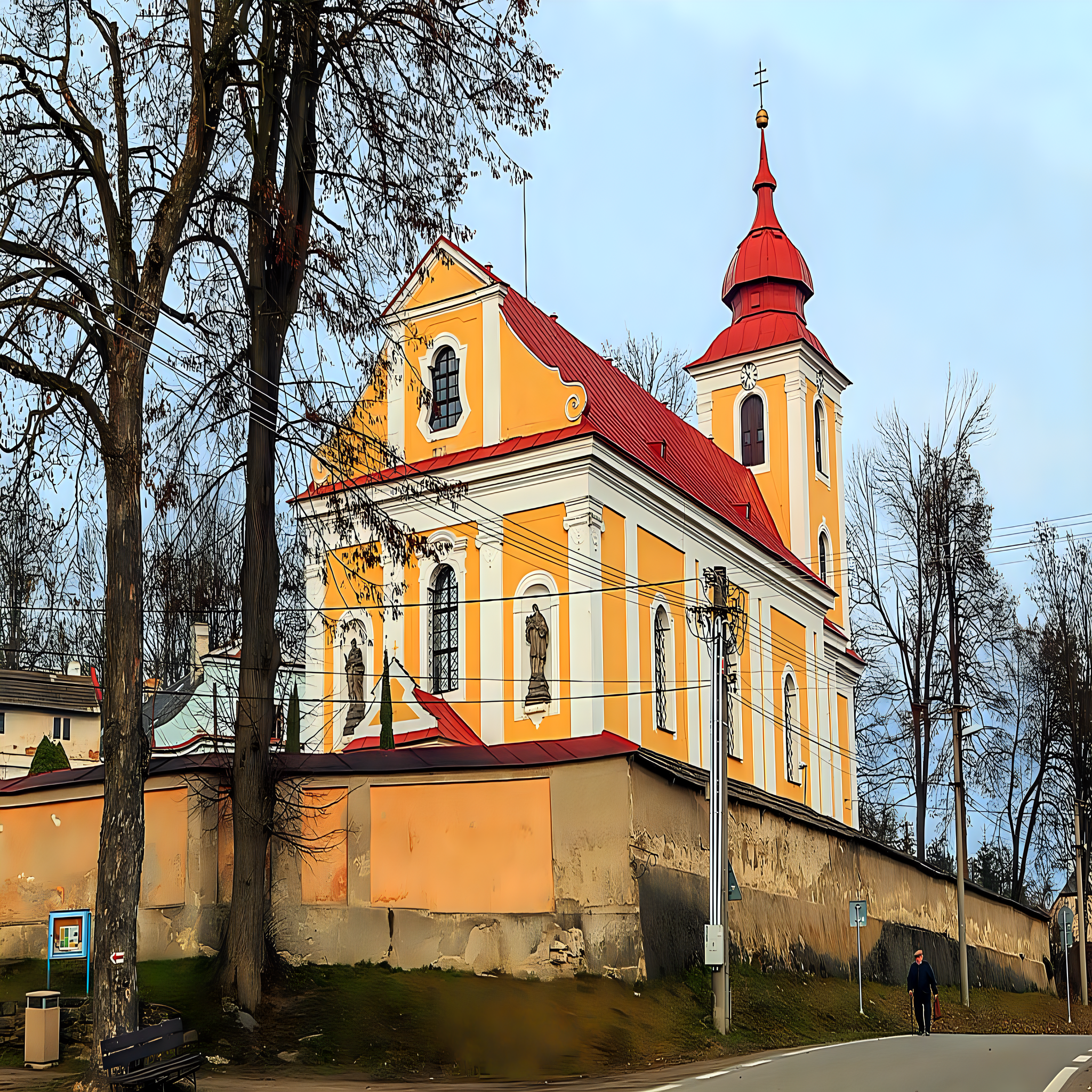 
<span>Kostel svatého Kříže (Sněžné)</span>
