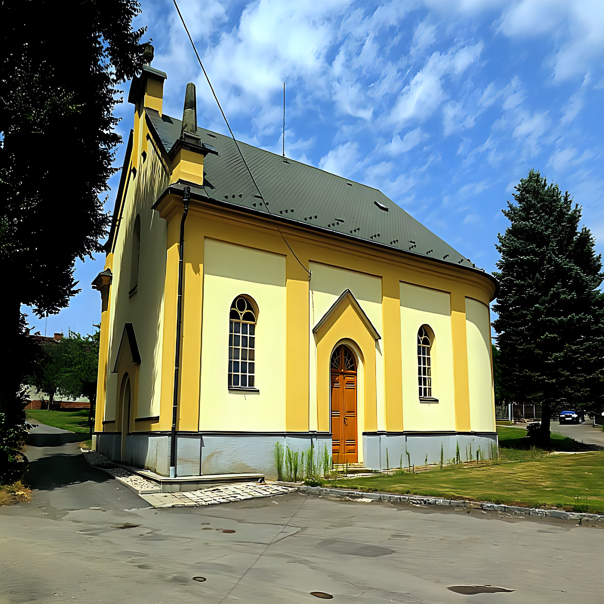 
<span>evangelický kostel ve Džbánově</span>
