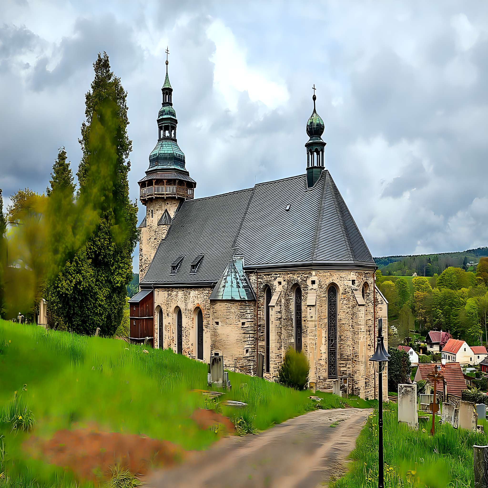 
<span>kostel svatého Jiří (Horní Slavkov)</span>
