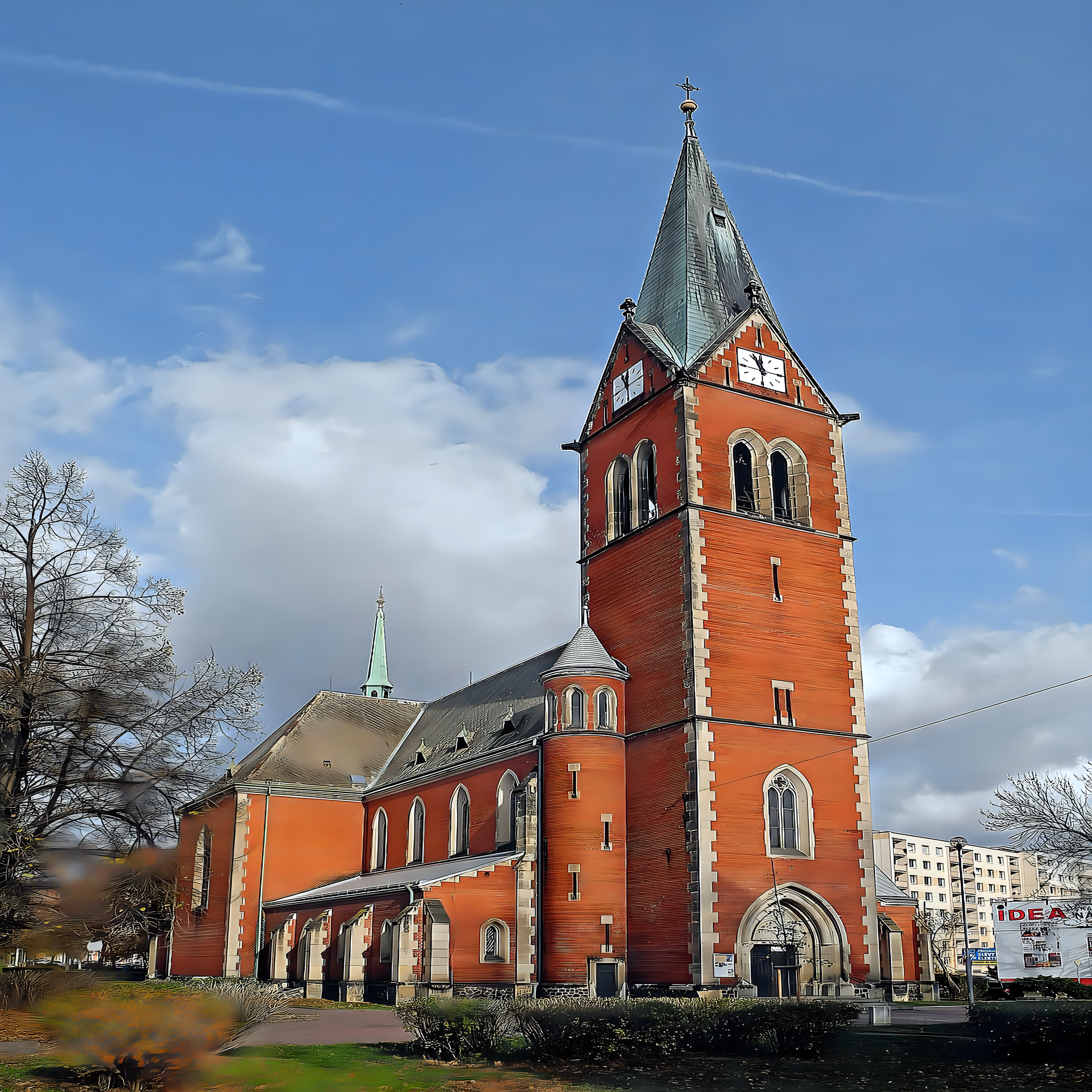 
<span>Červený kostel v Teplicích</span>
