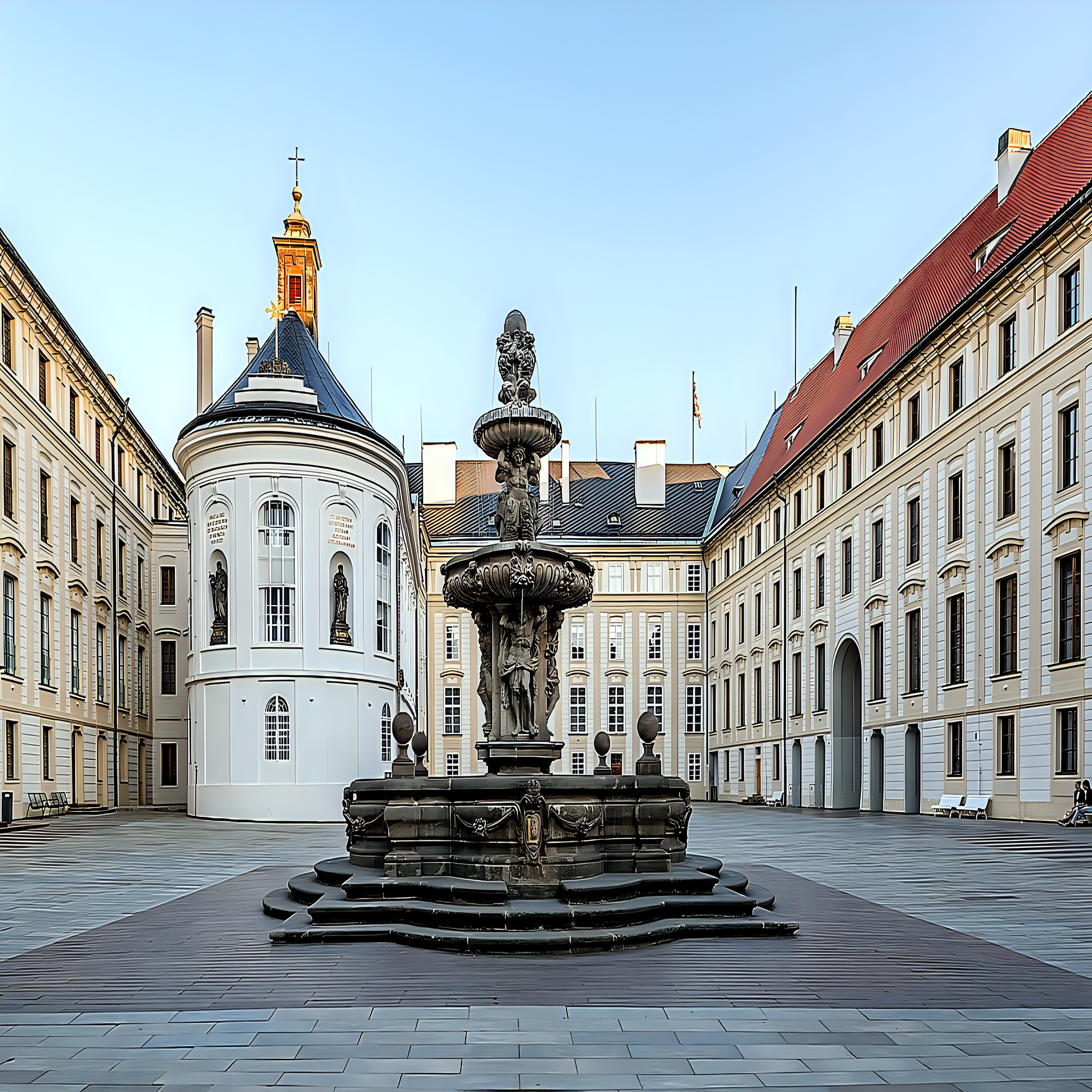 
<span>Druhé nádvoří Pražského hradu</span>
