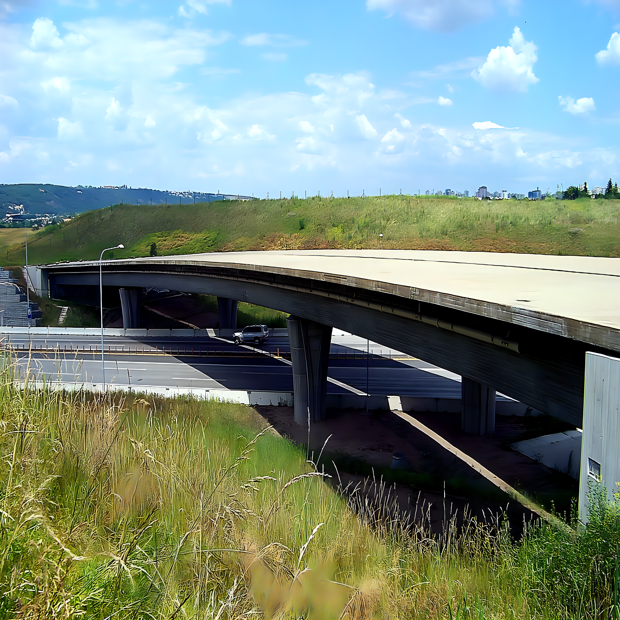 
<span>most přes Pražský okruh v Komořanech</span>
