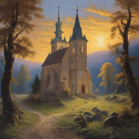Pověst: evangelický kostel v Horních Dubenkách