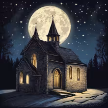 kaple svaté Anny ve Vítkově – noc