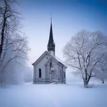 kostel svatého Marka (Markovice) – winter
