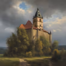 bývalý kostel Navštívení Panny Marie Hvožďany