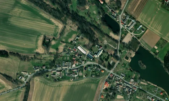 Žádlovice – letecký pohled