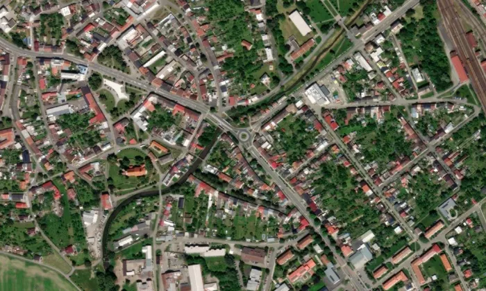 Žabínek – letecký pohled