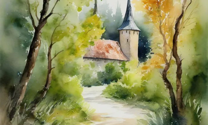 Čeladná – akvarel
