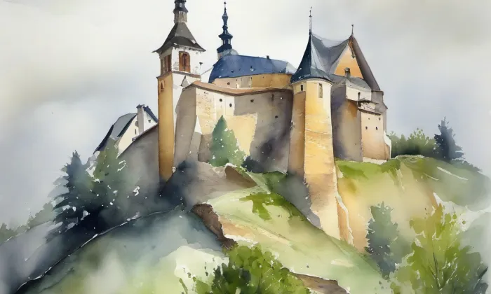 Železná – akvarel