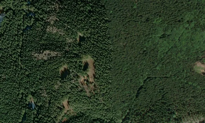 Šelmberk (Lesná) – letecký pohled