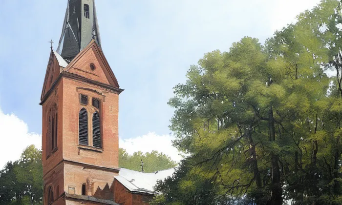 Červený kostel (Předměstí) – historical