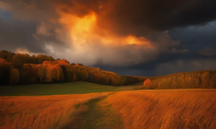 Červený kostel ve Varnsdorfu – autumn