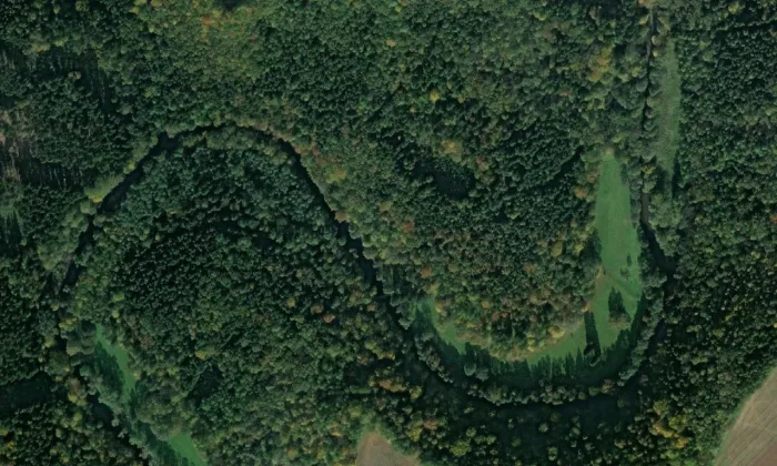 Červený most – letecký pohled