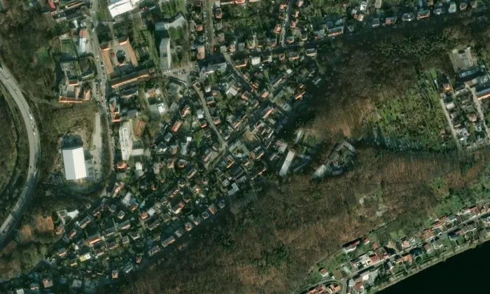 Šestajovická – letecký pohled